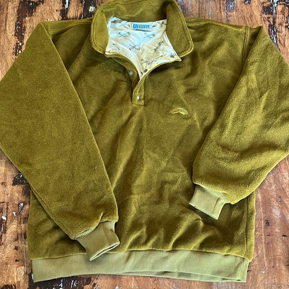 EUC Vintage Sun Mountain Sports GOLFLEECE Reversible Pullover Mens Small - Picture 1 of 10